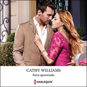 Portada del audiolibro de Farsa apasionada de Cathy Williams