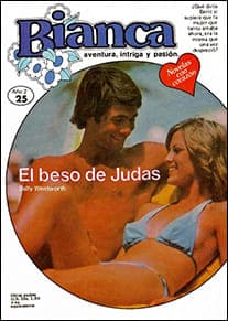Portada edición Harmex de El beso de Judas de Sally Wentworth