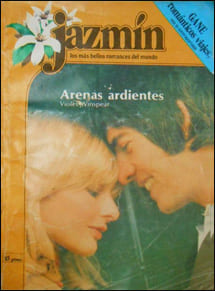 Portada de Arenas ardientes de Violet Winspear