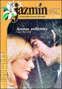 Portada versión Harmex de Arenas ardientes de Violet Winspear