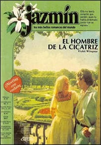 Portada versión Harmex de El hombre de la cicatriz de Violet Winspear