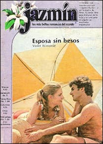 Portada edición Harmex de Esposa sin besos de Violet Winspear