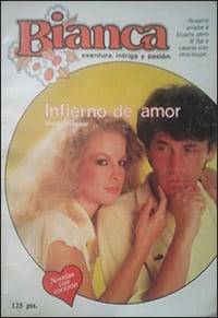 Portada de Infierno de amor de Violet Winspear