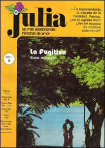Portada edición Harmex de La fugitiva de Violet Winspear