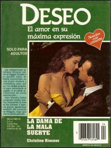 Portada versión Harmex de La dama de la mala suerte de Christine Rimmer