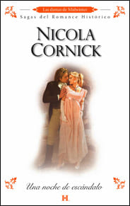 Portada edición 2009 de Una noche de escándalo de Nicola Cornick