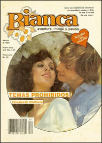 Portada edición Harmex de Temas prohibidos de Elizabeth Oldfield